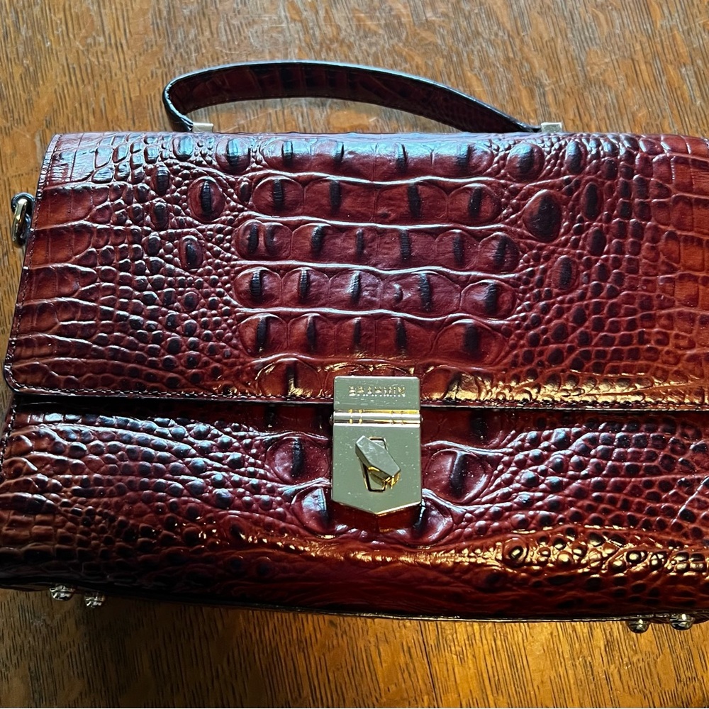 BRAHMIN DANIELLE MELBOURNE SATCHEL CROSSBODY PECAN